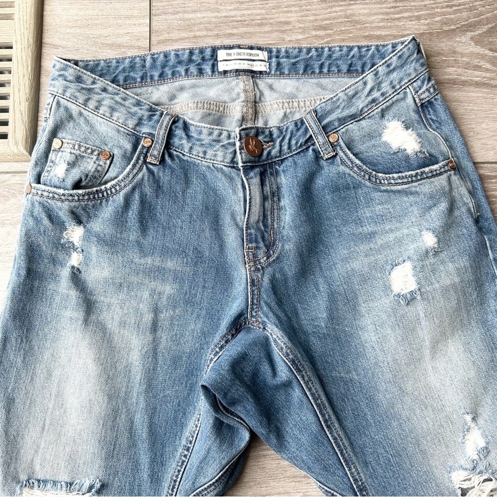 One Teaspoon Lonely Boys Distressed Jeans in Blue Buoy - Picture 5 of 16